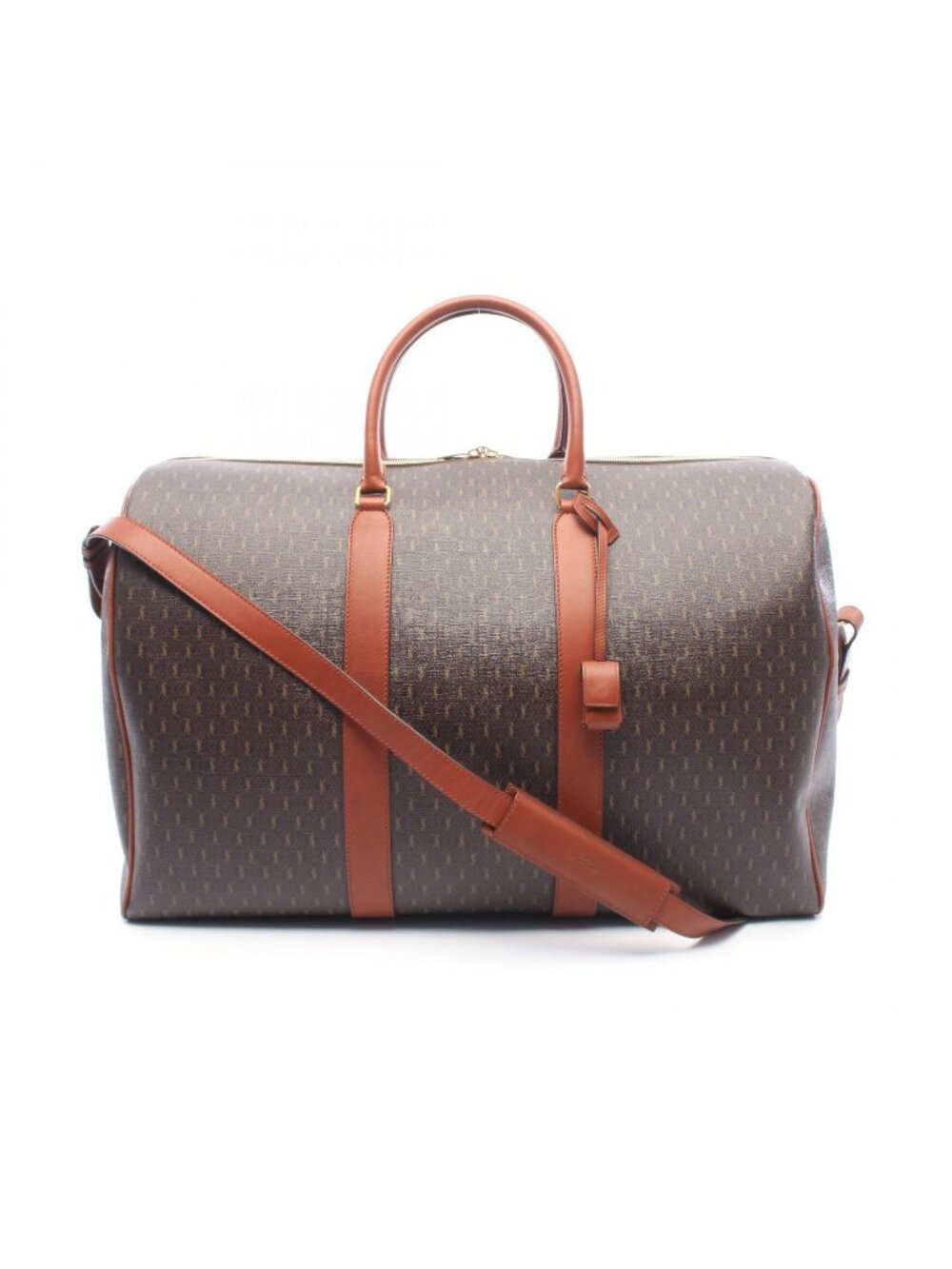 Saint Laurent Paris Boston Bag le Monogram Duffle 2-Way Dark Brown Canvas